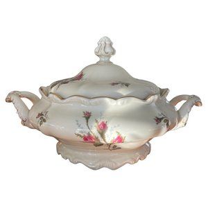 Rosenthal "Pompador" moss rose design china tureen
